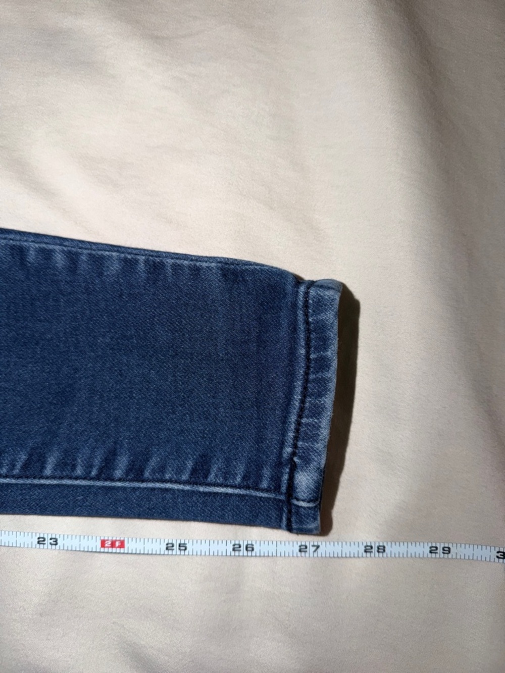American Eagle Outfitters Blue Skinny Jeans with Back Pocket Wave Stitch - Picture 9 of 11